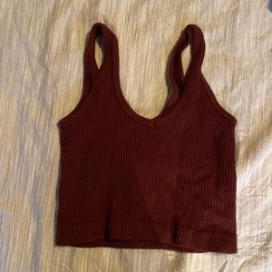 Out from Under “urban outfitters” s jersey knit red crop top